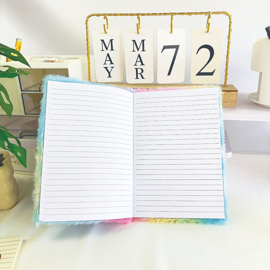 Leabhar nótaí Plush Dialann Gleoite Alpaca A5